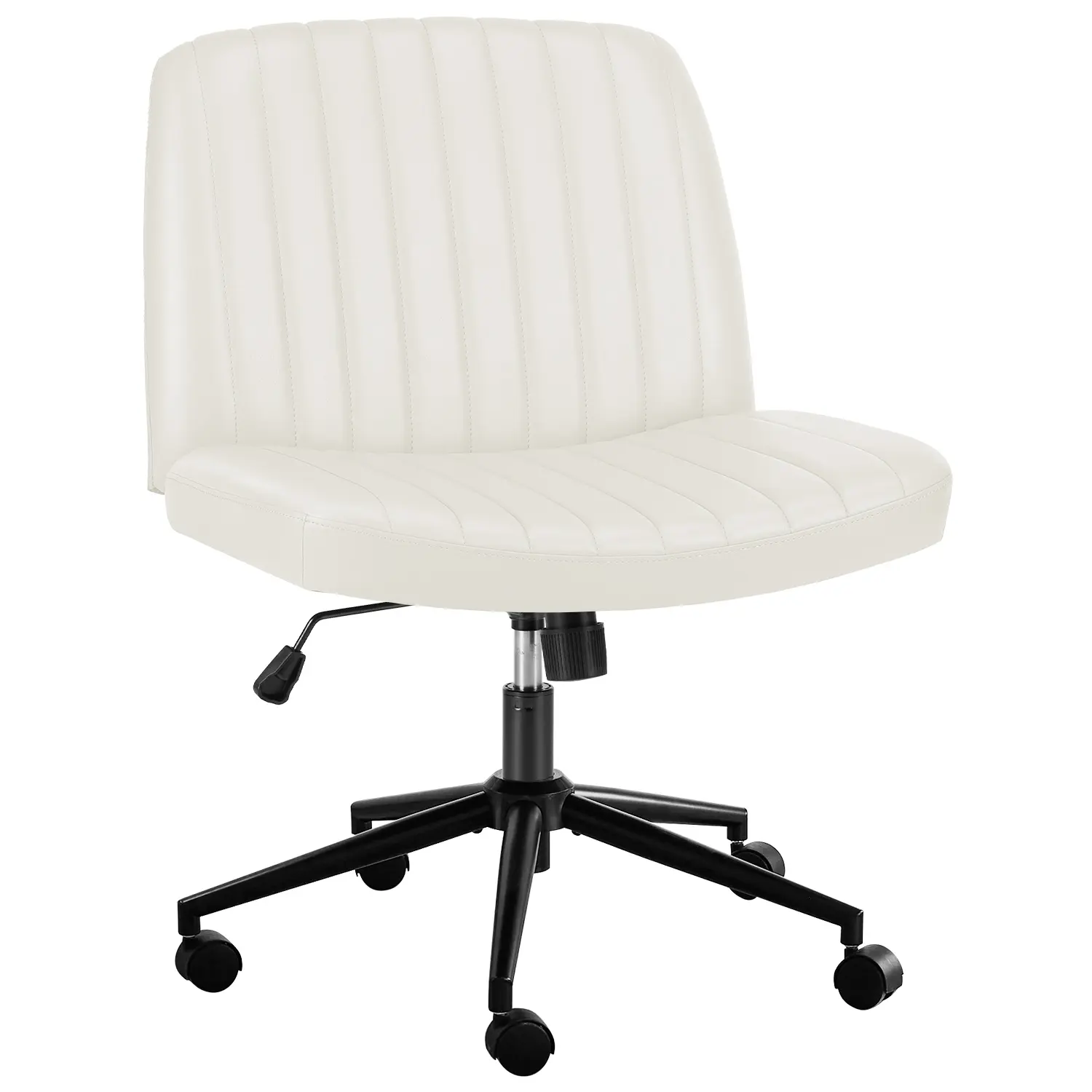 DingdingO Swivel & Rocking Chair with Wheels, Wide Desk Office Chair with Sturdy Structure and Comfortable Soft Cushion, Height Adjustable Chair, Valentine's Day Gift for Family and Friend