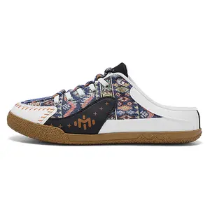 Casual Flat Shoes  Non Slip Extremely Comfy Cushioned Thick Sole Patterned Design Decorative Logo Detail Breathable Everyday Casual Athletic Footwear home indoor outdoor shoe shoes for women