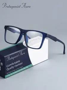 Protagonist Aura Ultra Light And Durable TR90 Anti Blue Light Glasses Matte Gray Frame, No Pressure, Drop-Resistant, All-Day Comfort for Men