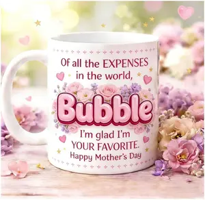 Funny Mother's Day Mug For Mom, Ceramic Mug Mother's Day Gift for Mother from Daughter Son, Letter Printed Novelty Coffee Mugs Birthday Gifts for Mother 11 Oz