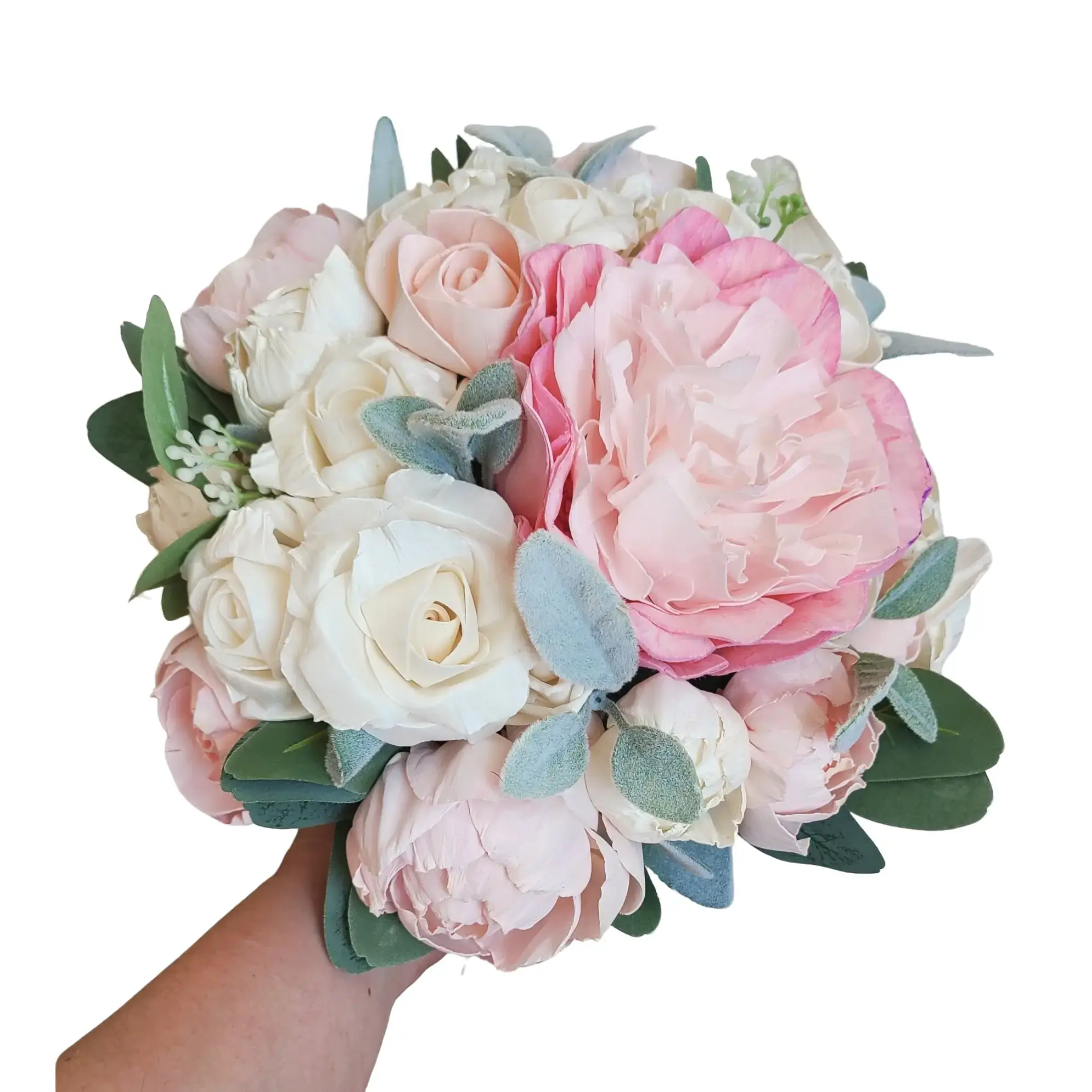 Peony Bridal Bouquet, Pink Peony Sola Wood Flowers, Blush Pink Wedding Bouquet, Bridesmaid Bouquet, Peony Wood Flowers