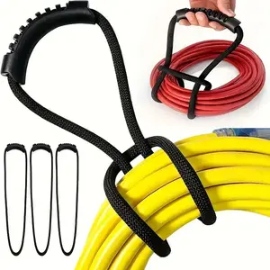 Storage Strap with Handle, 3counts/set Cord and Hose Holder, Space Saving Water Hose Organizer, Extension Cable Organizer for Home, Garage, Boat, RV, Summer for Gift