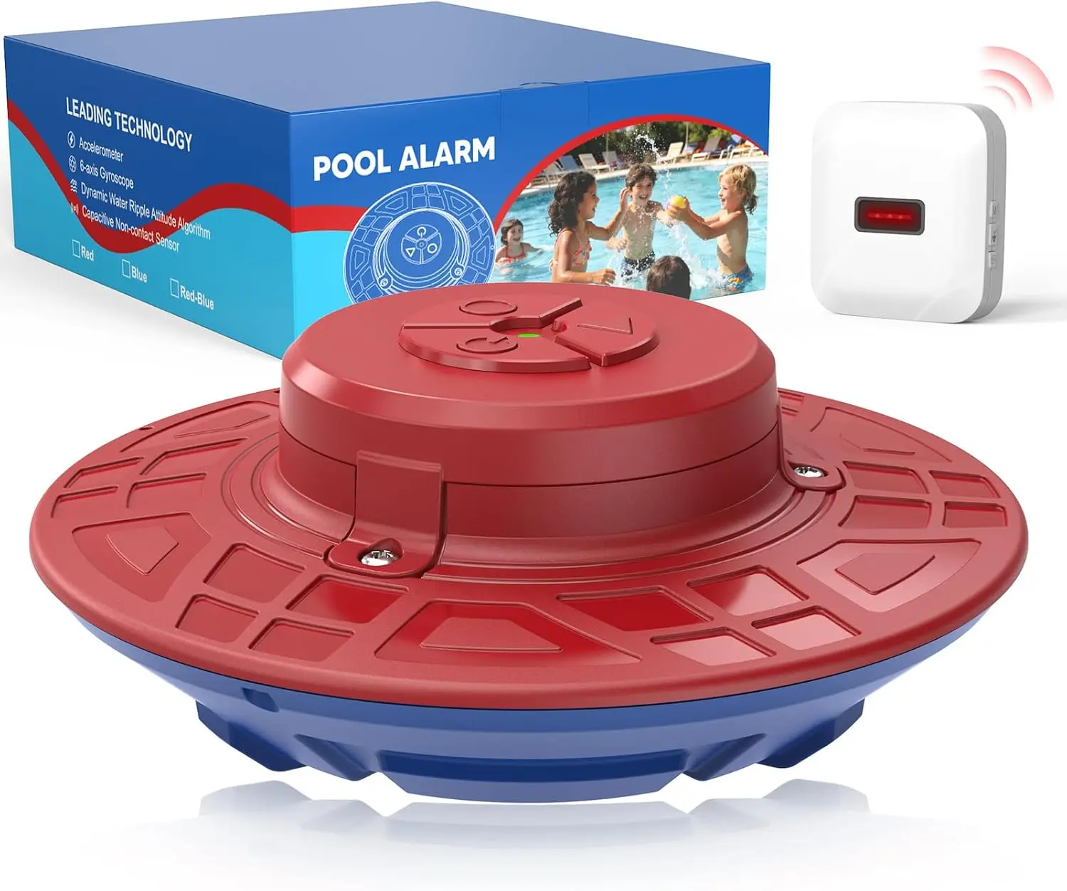 Floating Pool Safety Alarm with Dynamic Water Ripple Attitude Algorithm - 110dB Loud Alert, Adjustable Sensitivity - For Inground & Above Ground Pools, Protects Kids & Pets