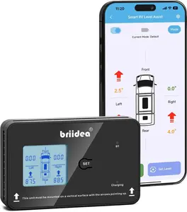 briidea Wireless RV Auto Leveling System, Smart Bluetooth App Control, 5 Custom Preset Modes, Dual Power Supply, Easy DIY Installation for Motorhomes, Trailers, Campers, and 5th Wheels