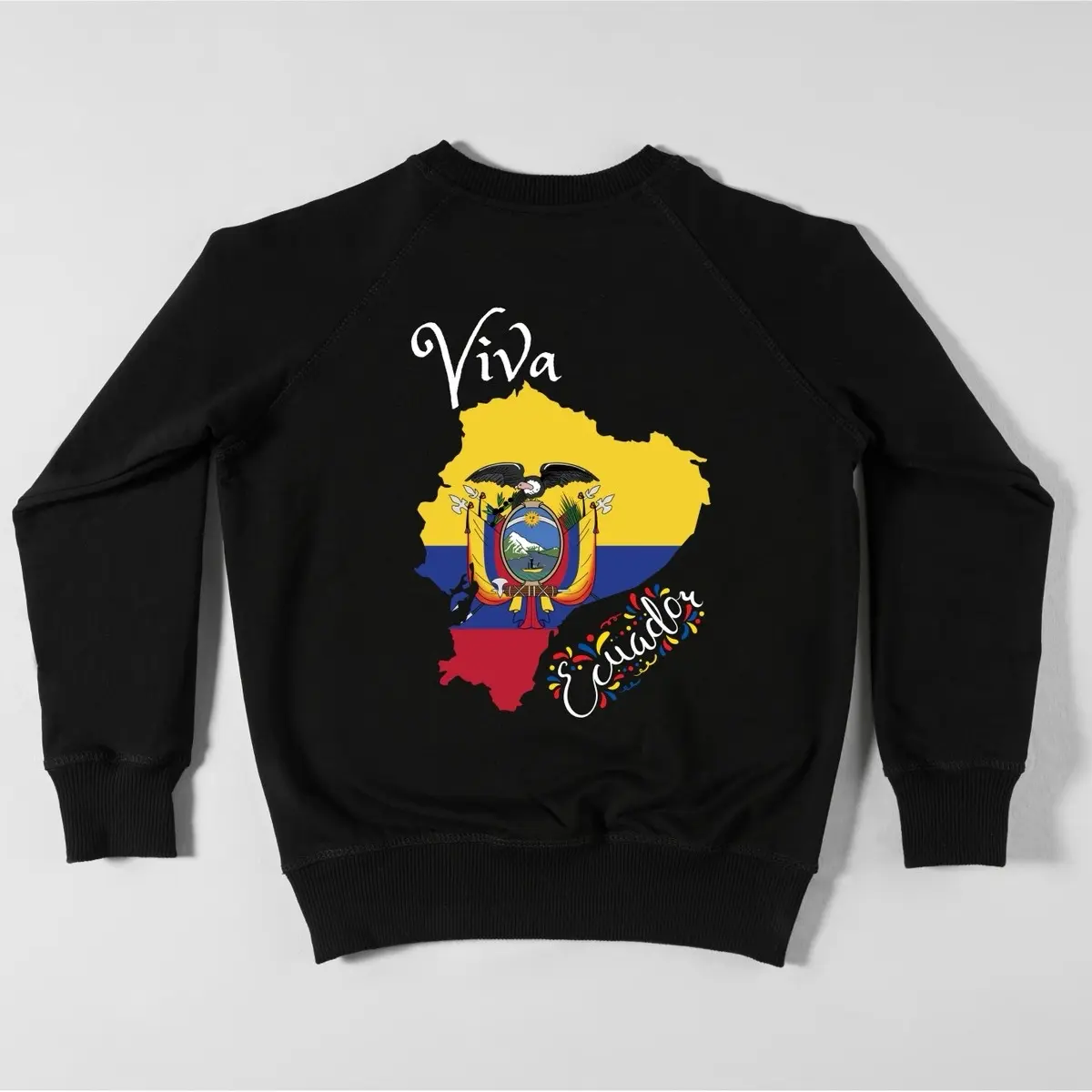 Viva Ecuador Sweatshirt | Flag edition | crewneck | 50% cotton, 50% polyester | interior is fleece | casual wear | united nations | direct-to-film print | gift idea | ecuadorian | patriot Sweater
