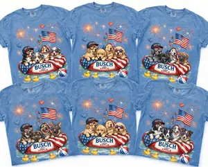 Comfort Colors Custom 50+ Funny Dogs 250th Shirt, Busch Light Apple 4th Of July Shirt, Anniversary Shirt, Patriotic Dog Gift