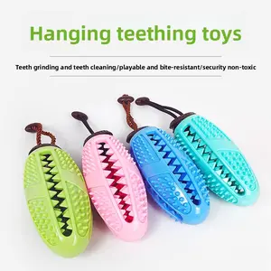 Pet Missing Food Ball Teeth Grinding Stick Dog Pink Toy Rugby Bite-resistant Small Dog Toothbrush Popular Batch