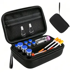 Eva Small Bottle Organizer, Holds 7x3ml, 3x10ml, 1x30ml, Precision Cut Compartments, Shockproof Portable Bag, Ideal for Fridge, Freezer, Travel, Home Use