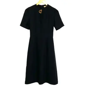 Pre-owned BURBERRY Silk Small Leather Goods Wool Dress