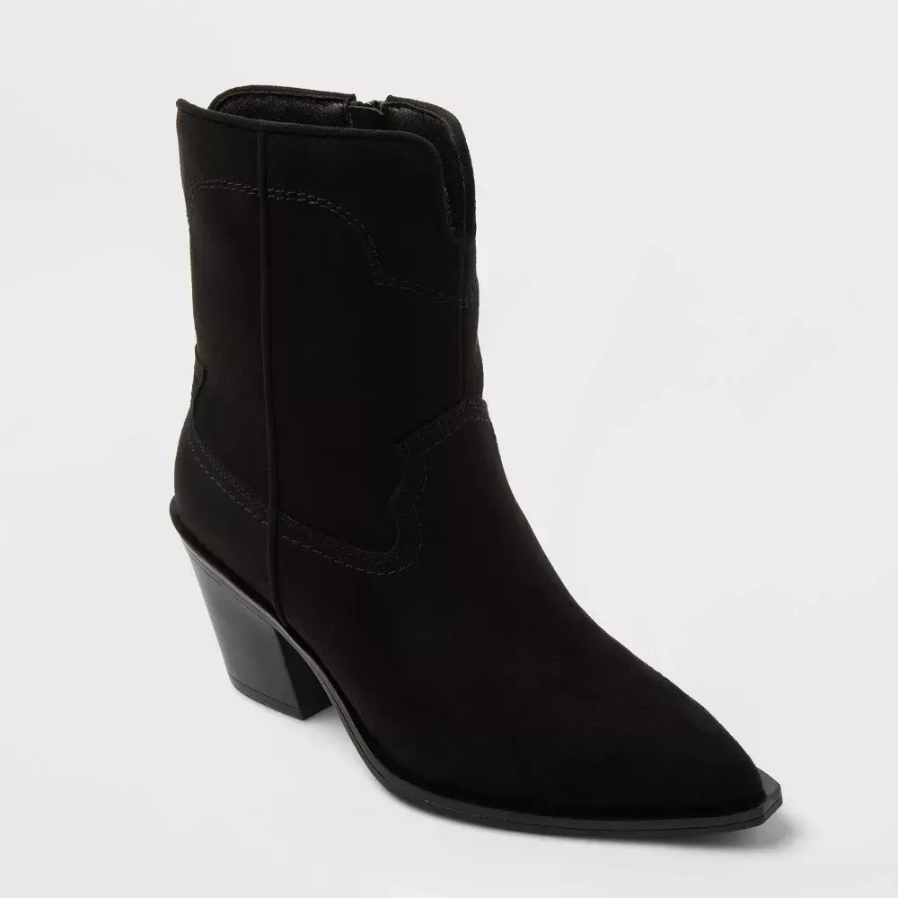 Women’s Dallas Ankle Western Bootie with Memory Foam Insole – Universal