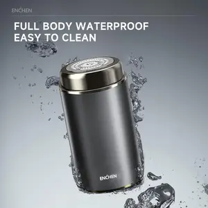 ENCHEN Mini Electric Shaver, Pocket Size Portable Shaver Wet and Dry Mens Razor, One-Button Use, USB Rechargeable Waterproof Shaver Electric Beard Trimmer, Wet&Dry, Travel Essentials, Used for face Chest Leg Shaving