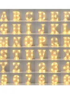 ✨ White LED Alphabet Letter Light, Stylish Illuminated Decor For Home And Celebrations.