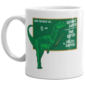 Velociraptor Mug Funny Math Dinosaur Sarcastic Coffee Cup - 11oz Funny Coffee Mugs Ceramic Printed Drinkware Cup