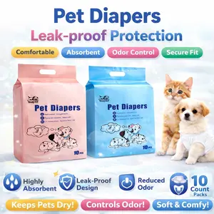 【Youqi Elf】New Pet Diapers Ye610-2 Pack of 20, Unisex Dog Urine Pants, Leak-Resistant, No Rewet, Soft Breathable Fit,Home/cage/vehicle Use, Non-Woven Fabric, Breathable Lining, No Fluorescence