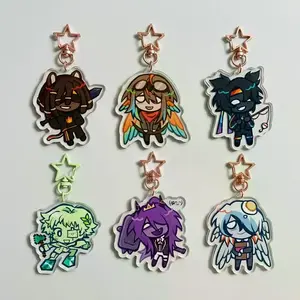 Universe MCYT YT Translucent Acrylic Keychain, Chibi MCYT Unstable Universe Lifesteal SMP Keychain, Cute Keyring Accessory, Fun Charm For Backpack Or Purse | High Quality and Customer Favorite Items