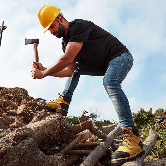 Men's Steel Toe Safety Work Boot Slip Resistant Puncture Utility Shoes Industrial Construction Outdoor botas de trabajo para hombre Safety boots