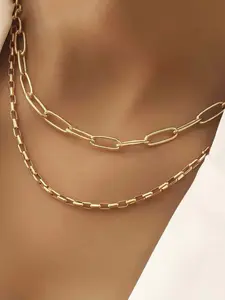 2-Piece Necklace Set, Stylish Design for Everyday Wear, Elegant Jewelry Gift for Women