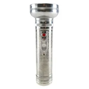 Hoffman  Retro Chrome Metal Vintage Flashlight with Superbright LED Light