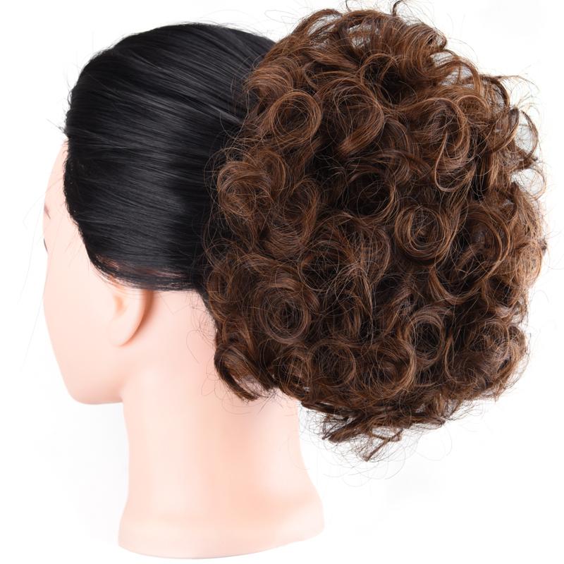 Messy Bun Hair Piece Tousled Updo Hair Buns Extension Elastic Hair Band Hair Pieces Curly Hair Bun Scrunchie For Women Wavy Synthetic Hairpiece Glueless Pre Style Clip In