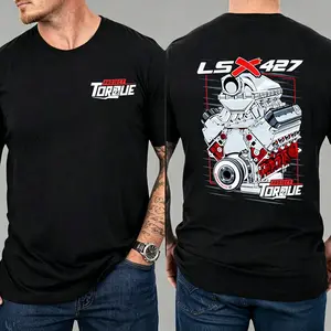 [100% Cotton] Project Torque 427LSX Graphic T-Shirt, Premium Cotton Automotive Graphic Tee for Car Enthusiasts, Classic Engine Inspired Casual Shirt for Men,shirt men,shirts for men graphic tees