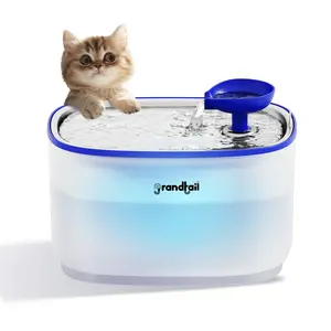 Cat & Dog Water Fountain, Featuring a Wireless Pump, 101oz/3L Capacity with Built-in LED Light, BPA-Free, and Dual Flow Modes for Pets