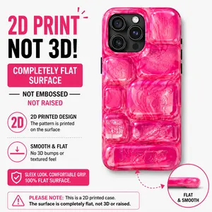 NeeDoh Cool Crush Ice Cube Phone Case – Hot Pink 3D Bubble Gel Case, Jelly Aesthetic Color Changing Cover, Soft TPU Shockproof