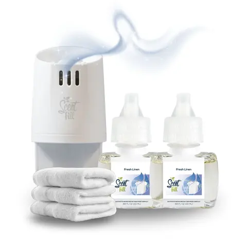 Fresh Linen Plug in Refill Air Freshener Starter Kit