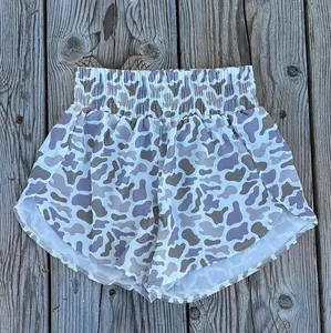 Camo Shorts for Women Trend Fashion Casual Loose Camo Prints Shorts With Pocket Design, Quick-drying Material Summer Womenswear Bottom Style