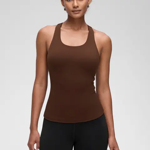 CRZ YOGA Butterluxe Workout Tank Tops for Women Built in Shelf Bras Padded - Racerback Athletic Spandex Yoga Camisole