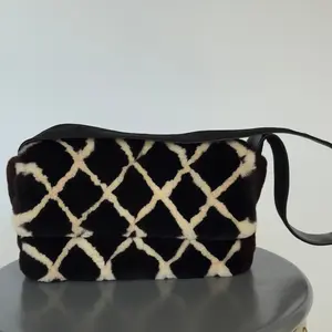 Pre-owned shearling Shoulder Bags Chanel Mouton and Suede Bag 1996 1997