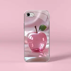 Pink crystal fruit for【iPhone Se （2022）】light luxury electroplated glass case, making you different---975