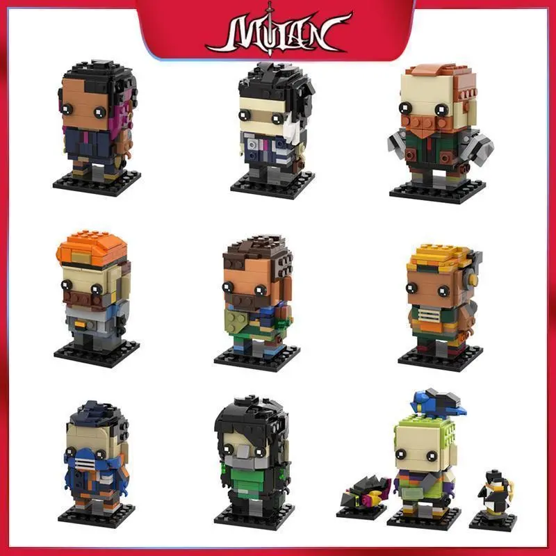 Valorant Hero Building Block Square-Headed Dolls (Jett, Omen, Astra, Killjoy, Phoenix, Sage, Deadlock, Fade) - Cute Collectibles for Kids, Gift (Toys & Hobbies, Classic & Novelty Toys)