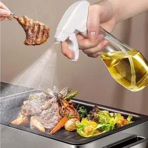 1pc New Oil Sprayer 200ML Glass Olive Oil Sprayer Bottle Kitchen Oil Dispenser with Rotatable Nozzle Oil Spritzer Oil Mister for Air Fryer