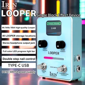 Irin Phrase Loop Pedal Effect Processor, High-Quality 44.1khz 16-Bit, Stereo Headphone Output Jack, Single Block Effects Pedal