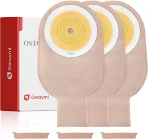 30PCS Colostomy Bags, Ostomy Supplies, One Piece Drainable Ostomy Pouches with Clamp Closure for Ileostomy Stoma Care, 15 mm-64 mm Cut to Fit