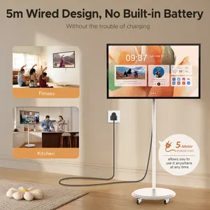 Smart Digital Signage Kiosk, Rotatable 1080P TV LCD Display, Android OS, Touch Screen, Type-C, USB, HDMI Port