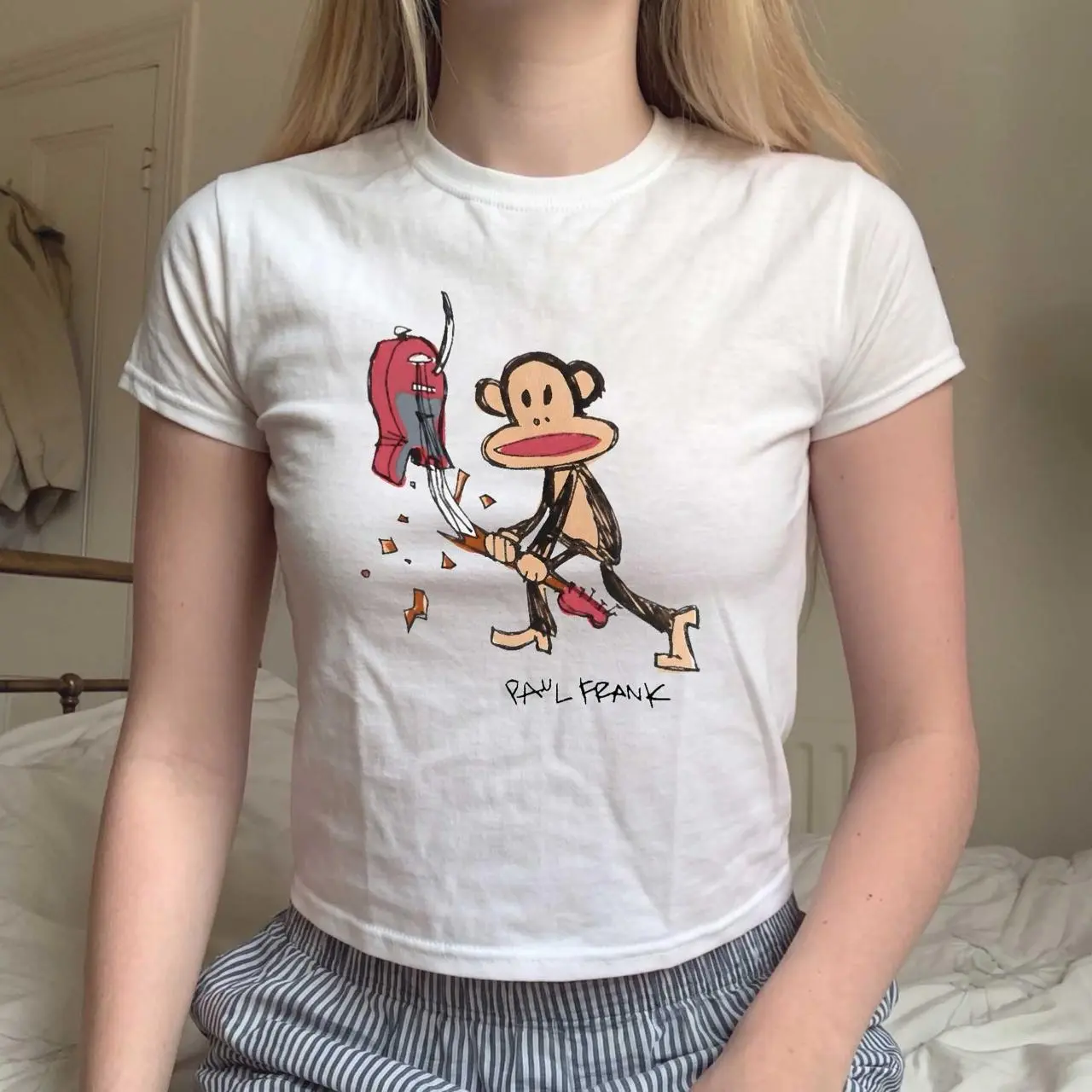 [Sale off up to 50%] Paul Frank white baby tee