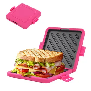 1PC Microwave Toastie Sandwich Maker, Non stick grill, adjust heating time and power based on bread type, humidity, thickness