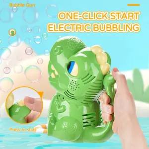 Cartoon Dinosaur Bubble Machine Portable Bubble Hairdryer, suitable for outdoor entertainment, easy for boys and girls to gather, bathe, and garden activities, requires 4 AA batteries to be self provided
