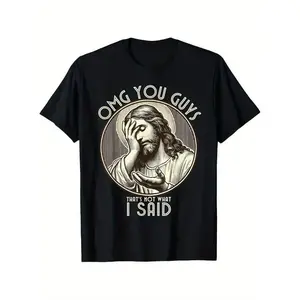 Summer T-Shirt “OMG You Guys I Never Said That” Funny Sarcastic Quote Tee, 100% Cotton Graphic T-Shirt for Men and Women, Hilarious Internet Meme Shirt Featuring Bold Statement Print, Casual Unisex Top Perfect for Everyday Wear, Parties, Social Media Humo