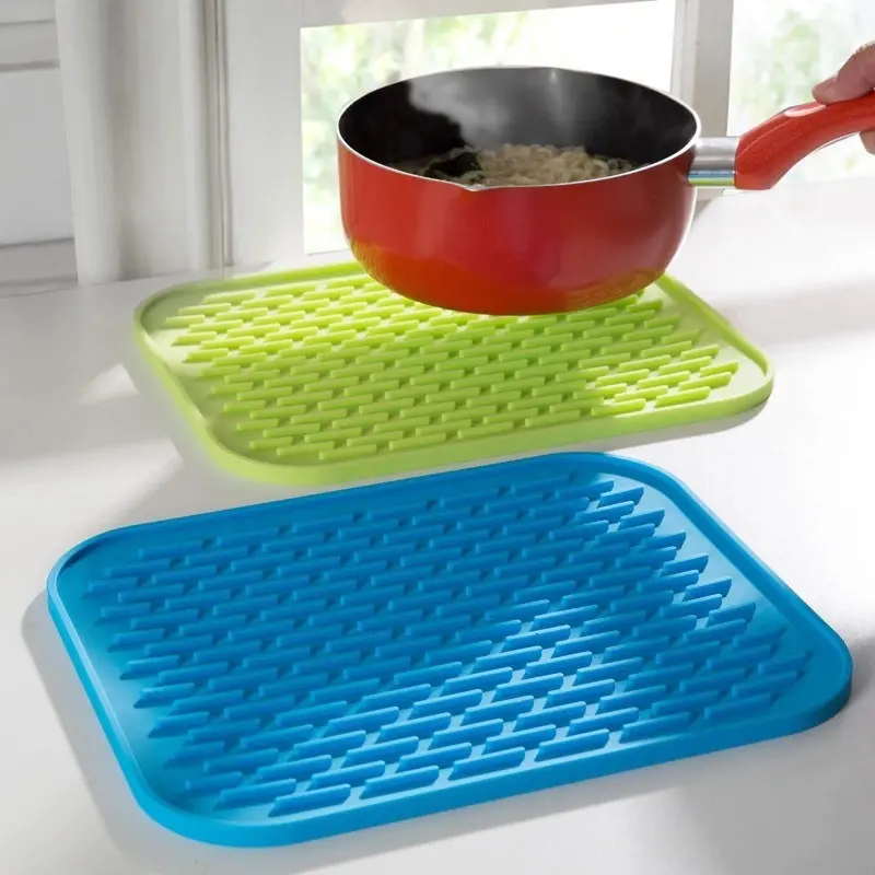 [Round Non-Slip Heat-Resistant Mat] Multifunctional and durable silicone round non-slip heat-resistant mat, coaster mat, placemat, pot mat, table mat, Kitchen Decorative Placemat