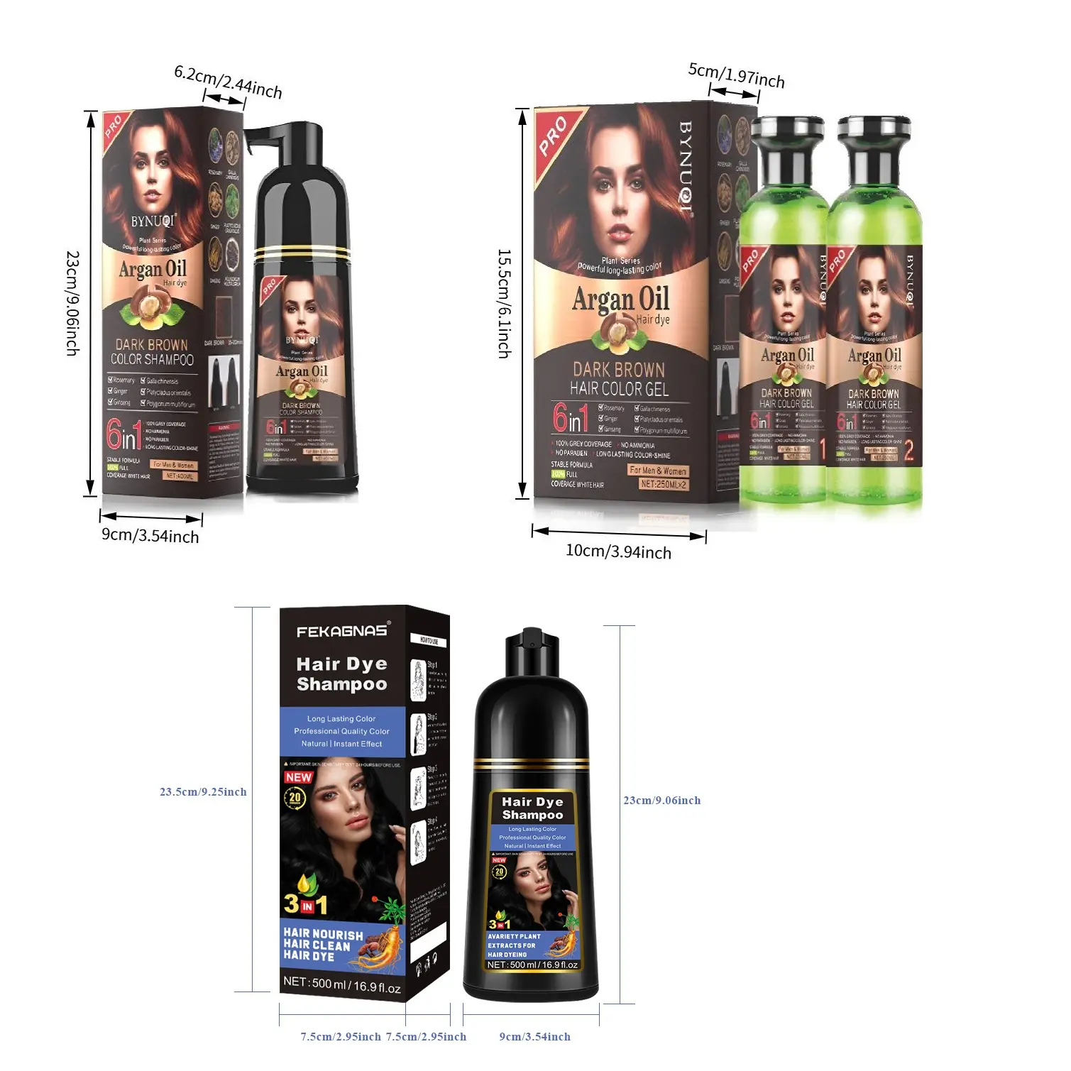 6-In-1 Hair Dye Shampoo, Quick Dyeing, Non-Sticky, Long-Lasting Natural Plant Color, Herbal & Ammonia-Free, Safe, Fruit Scent, 400ML/500ML 6-In-1 Hair Dye Shampoo, Quick Dyeing, Non-Sticky, Long-Lasting Natural Plant Color, Herbal & Ammonia-Free, Safe, Fruit Scent, 400ML/500ML