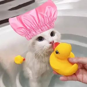 cute shower cap Cat and Dog Bath Cap, Waterproof Bath Cap for Cats