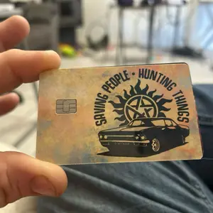 Supernatural Credit Card Skins Featuring Iconic Characters Design for Card Enthusiasts