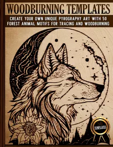 Woodburning Templates: Pyrography Designs for Tracing and Wood Burning - Creative Wild Animal Motifs