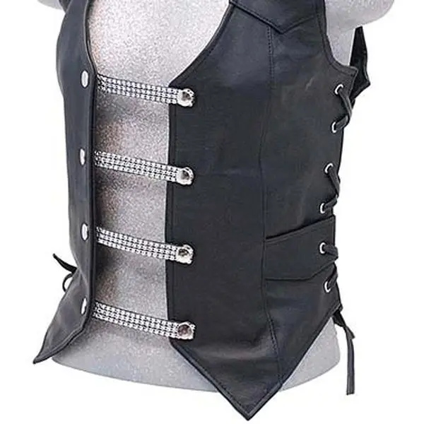 Jamin Leather 4'' Crystal & Leather Vest Extenders (Set Of 4) #VC14101LCK