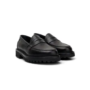 The Ellis Penny Loafer, Onyx, Lug Sole