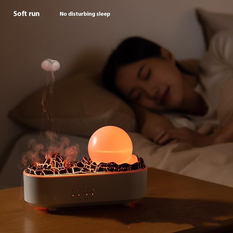 Crystal Ball Volcano Diffuser - Orb Design Ultrasonic Aromatherapy Humidifier with Jellyfish Spray