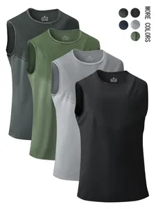 Men's Casual Quick-Dry Sleeveless Vest, Perfect for Outdoor Sports Fitness Running, Breathable and Lightweight Workout Top