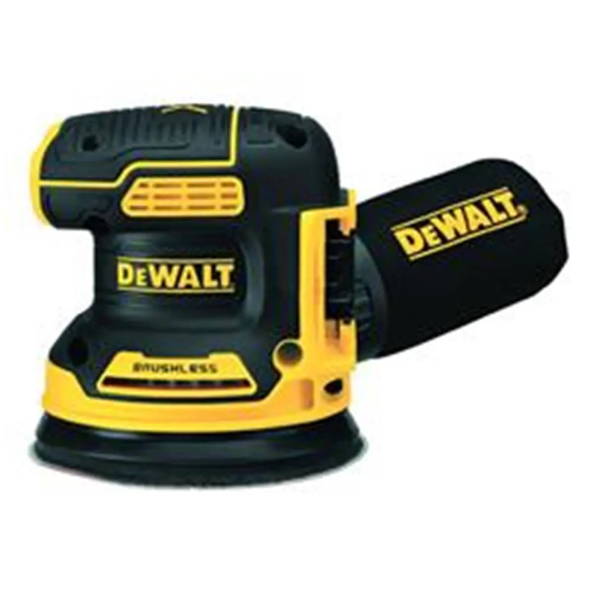 212 MAIN 20V MAX XR 5 in. Cordless Brushless Random Orbit Sander - Random Orbital Polisher, 12000 OPM, Black & Yellow, Dust Bag, Hook Loop Base, Variable Speed, Rubber Grip Power Tool for Cycling, Outdoor Use